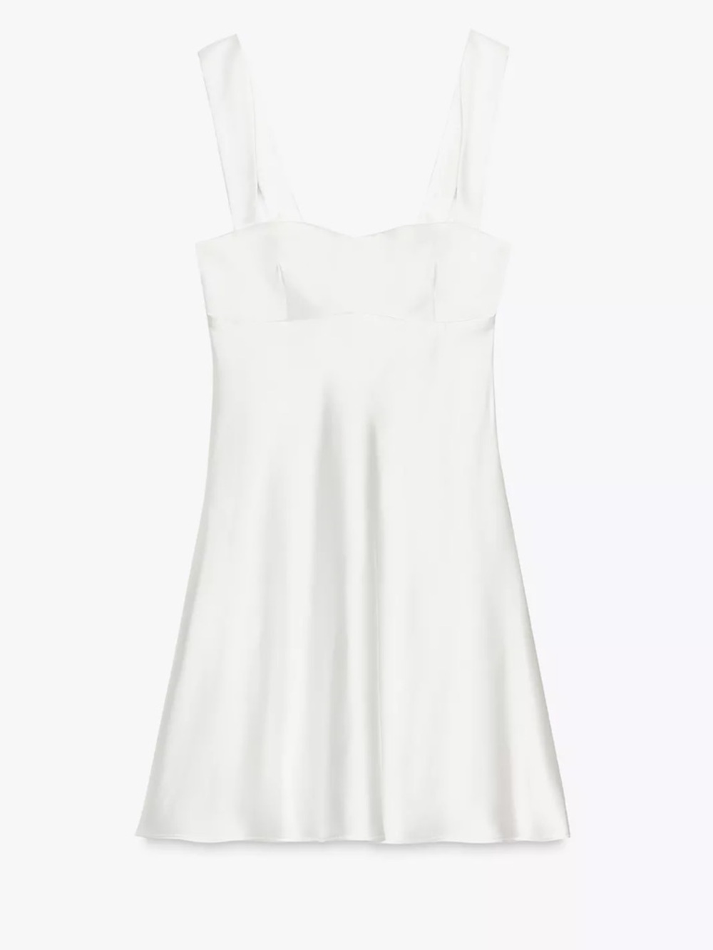 Zara Cream Satin Mini Slip Dress